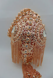 Metal mesh Crystals and rhinestones clutch bag