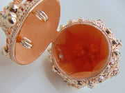 Metal mesh Crystals and rhinestones clutch bag