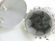 Metal mesh Crystals and rhinestones clutch bag