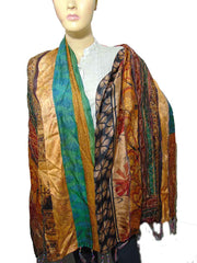 Assorted 4long Patch Long pure Silk reversible Scarves