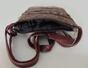 Faux Leather Embroidery sling bag