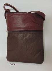 Faux Leather Embroidery sling bag