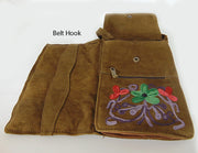 Faux Leather Embroidery sling bag