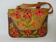 Kashmiri  Embroidery Leather sling bag