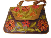 Kashmiri  Embroidery Leather sling bag