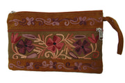Kashmiri  Embroidery Leather wallet bag
