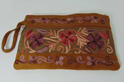 Kashmiri  Embroidery Leather wallet bag