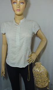 Big Mirror Work Potli Bag