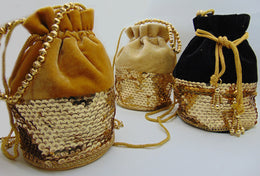 Medium Velvet Sequence Potli Bags