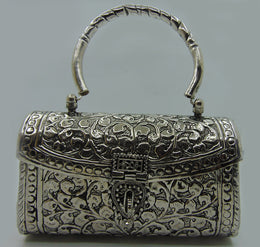 Brass Handcrafted Silver Box Clutch