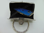 Brass Handcrafted Silver Box Clutch