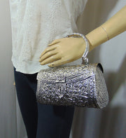 Brass Handcrafted Silver Box Clutch