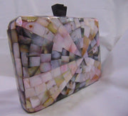 ABALONE MOTHER OF PEARL CLUTCH MOP SHELL BAG