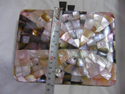 ABALONE MOTHER OF PEARL CLUTCH MOP SHELL BAG