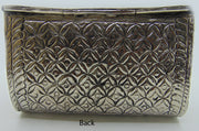 Brass Hand engraving Silver Box Clutch