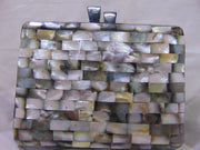 HANDMADE MOTHER OF PEARL METAL HANDBAGS