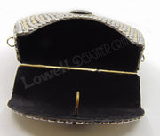 Metal stud clutch party sling bag