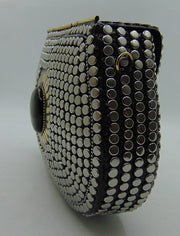 Metal stud clutch party sling bag