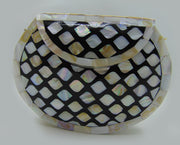Mop Inlay Resin Clutch Purse