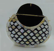 Mop Inlay Resin Clutch Purse