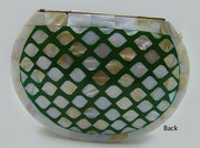 Mop Inlay Resin Clutch Purse