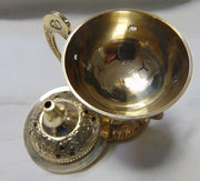 Antique Embossed Brass Incense Burner