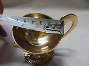 Plain Handle Brass Incense Burner Embossed