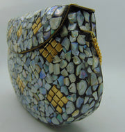 seashell Mosaic metal stud clutch bags