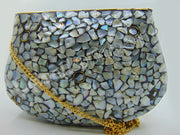 seashell Mosaic metal stud clutch bags