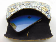 seashell Mosaic metal stud clutch bags