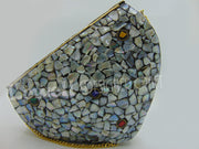 sea shell Multi Mosaic Heart design clutch bags