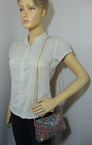 Natural Stone Mosaic Clutch Bag