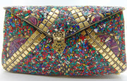 Natural Stone Mosaic Clutch Bag