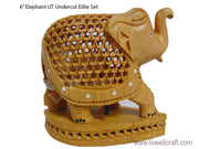 WOODEN ELEPHANTS & RANGE OF WOOD CRAFT