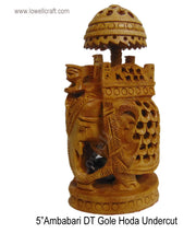 WOODEN TOWER ELEPHANT FOR DECORATION
