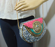 sea shell Multi Mosaic clutch bags