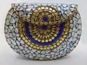 sea shell Multi Mosaic clutch bags