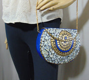 sea shell Multi Mosaic clutch bags