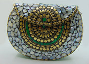 sea shell Multi Mosaic clutch bags
