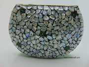 sea shell Multi Mosaic clutch bags