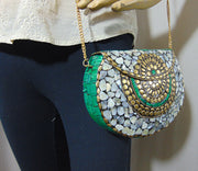 sea shell Multi Mosaic clutch bags