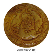 ROUND WOOD CARVING GIFT BOX