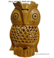 HANDMADE WOODEN OWL HANDICRAFT