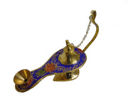 Enamel Color Brass Aladdin Chirag Oil Lamp