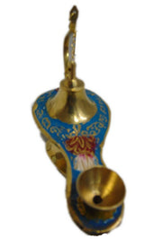 Enamel Color Brass Aladdin Chirag Oil Lamp