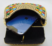 Metal Stud Resin clutch party sling bag