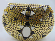 Metal Stud Resin clutch party sling bag