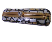 Rectangle Metal frame Metal Handbag Mother of Pearl Clutch Bag