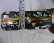 Square Metal frame Metal Handbag Mother of Pearl Clutch Bag