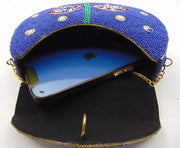 Blue Gravel stone mosaic Clutch Bag